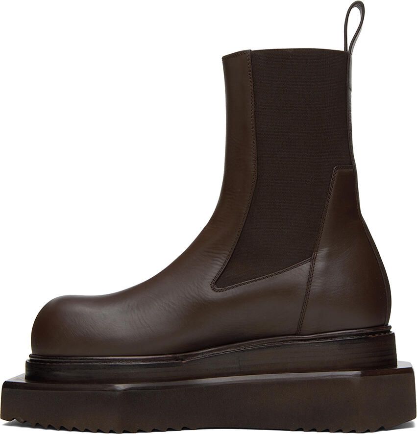 Rick Owens Brown Beatle Turbo Cyclops Boots - Picture 2