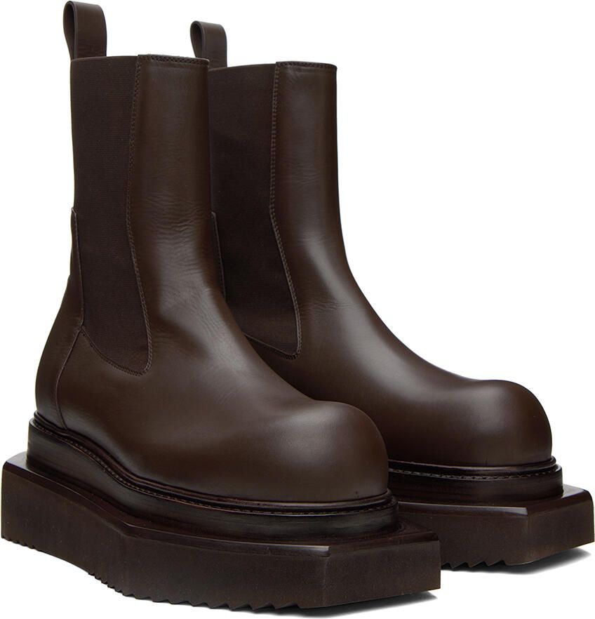 Rick Owens Brown Beatle Turbo Cyclops Boots - Picture 3