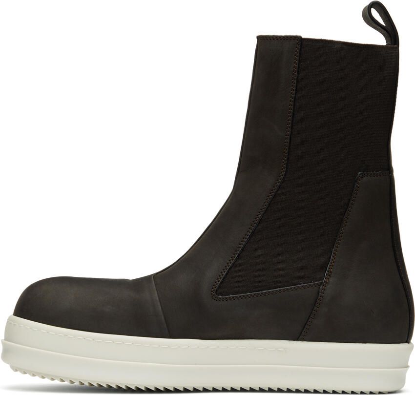 Rick Owens Brown Bozo Chelsea Boots