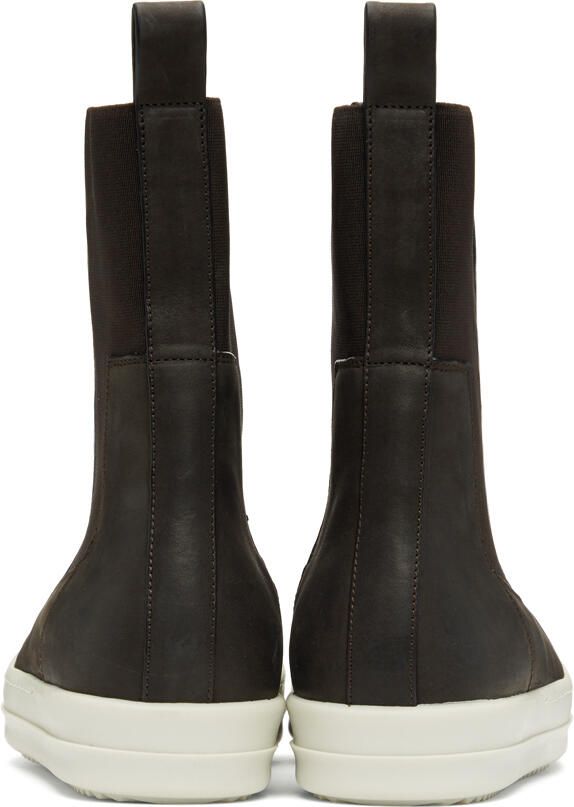 Rick Owens Brown Bozo Chelsea Boots - Picture 3
