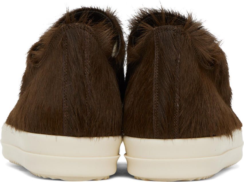 Rick Owens Brown Fur Sneakers