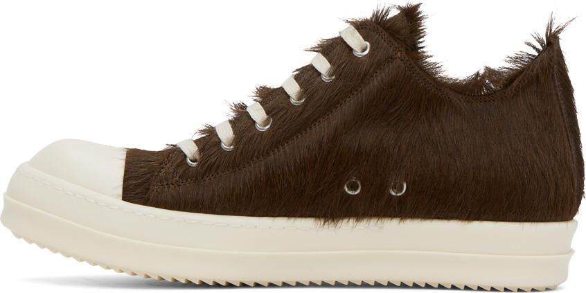 Rick Owens Brown Fur Sneakers - Picture 3
