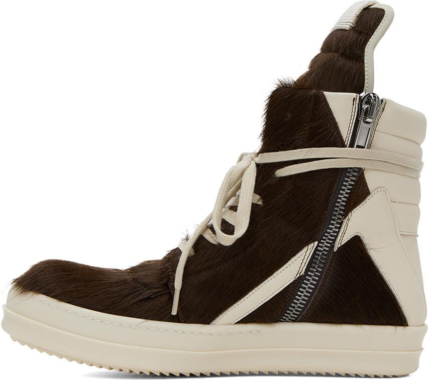 Rick Owens Brown Geobasket Sneakers - Picture 2