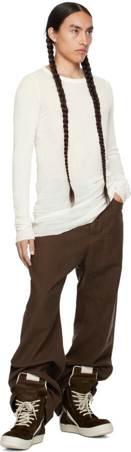 Rick Owens Brown Geobasket Sneakers - Picture 4