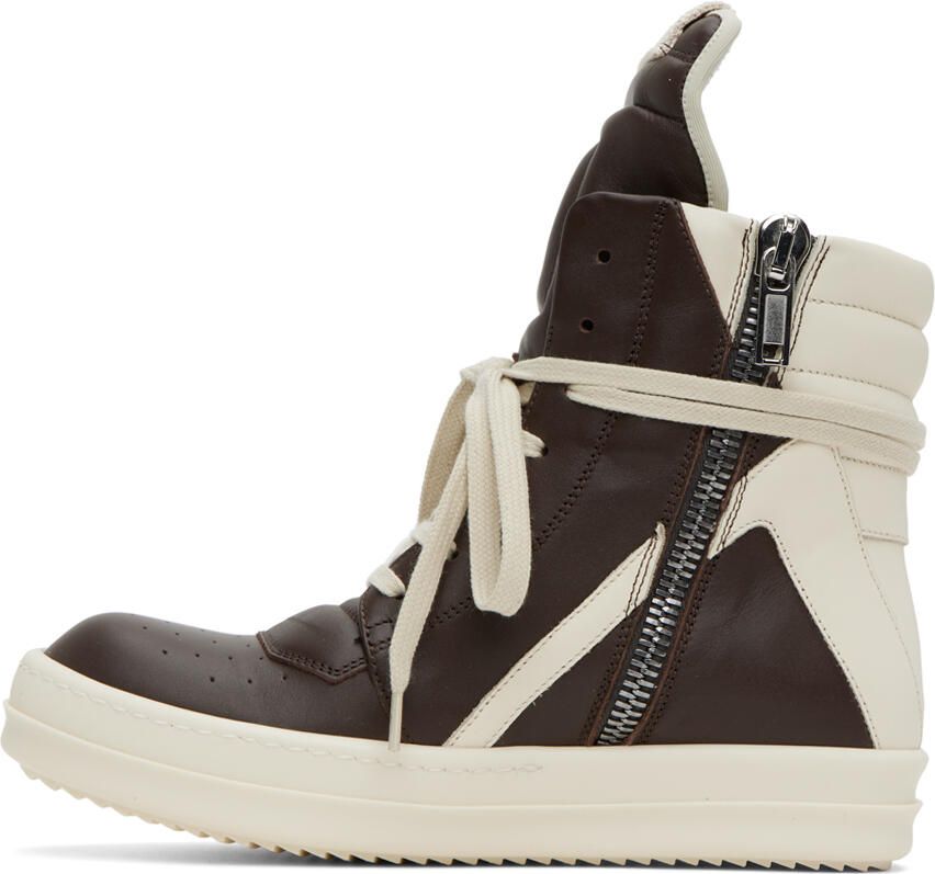 Rick Owens Brown Geobasket Sneakers - Picture 3
