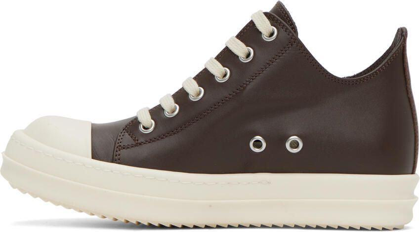 Rick Owens Brown Low Sneakers - Picture 3