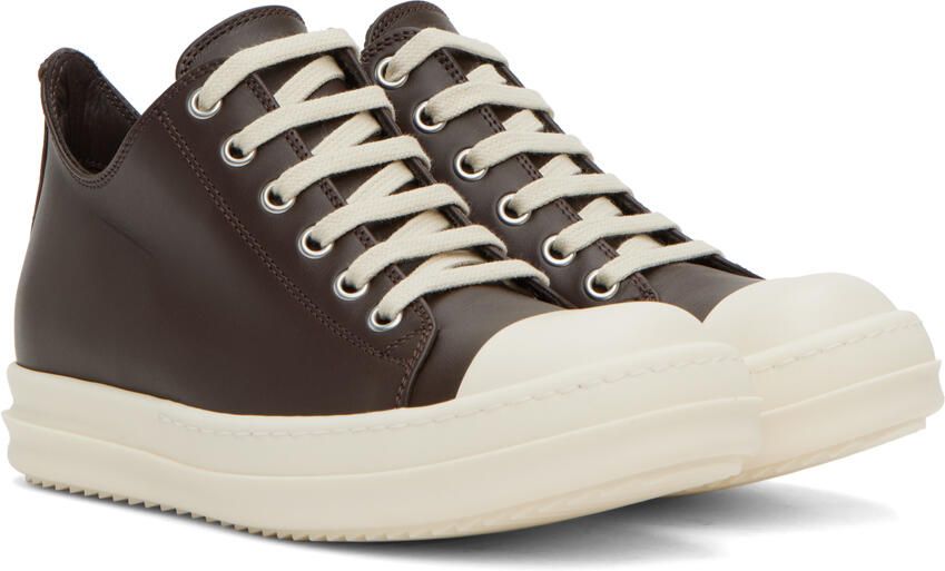 Rick Owens Brown Low Sneakers - Picture 2