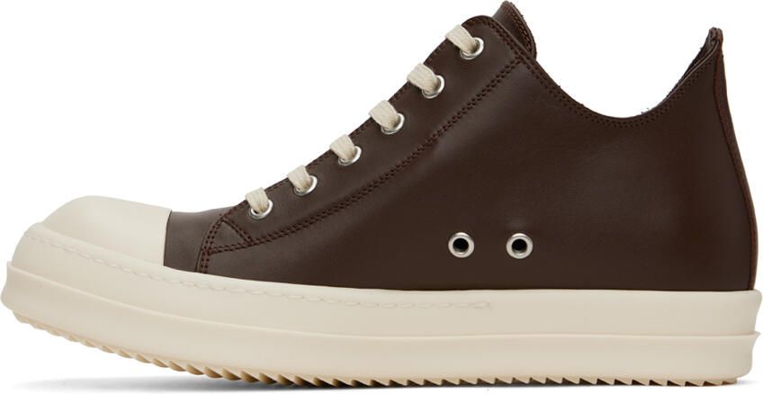 Rick Owens Brown Low Sneakers - Picture 3
