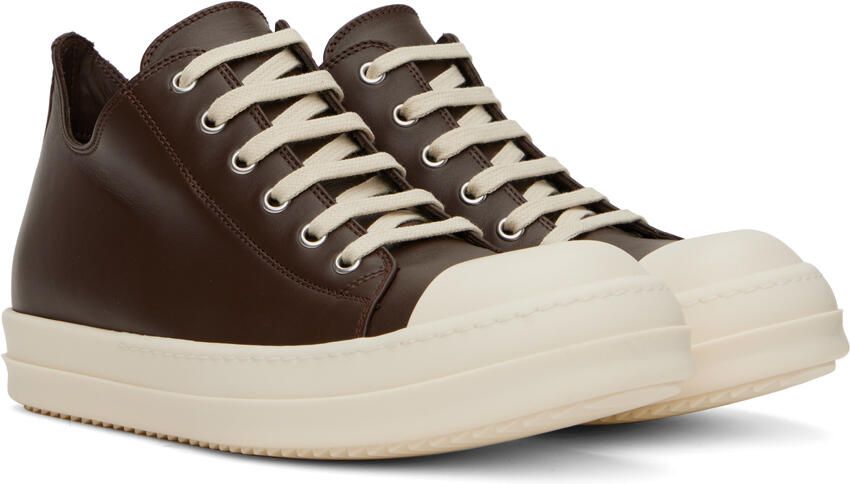 Rick Owens Brown Low Sneakers - Picture 2