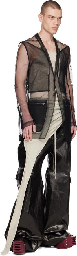 Rick Owens Burgundy Grilled Boots - Picture 4