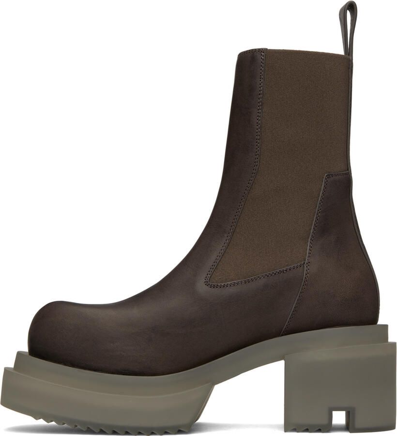 Rick Owens Gray Beatle Bogun Boots - Picture 2