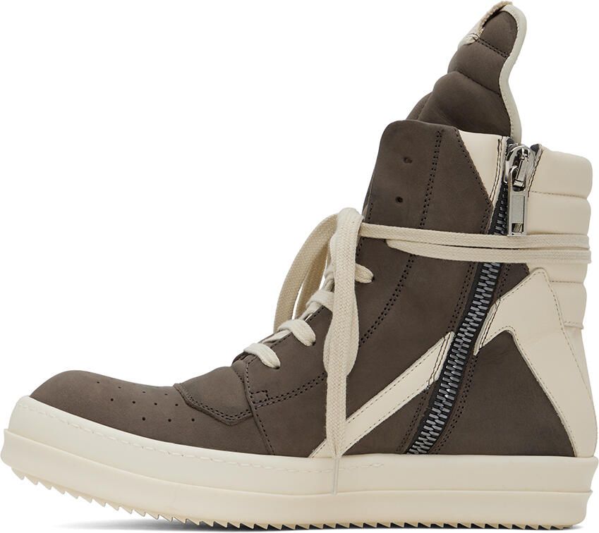Rick Owens Gray Geobasket Sneakers - Picture 2