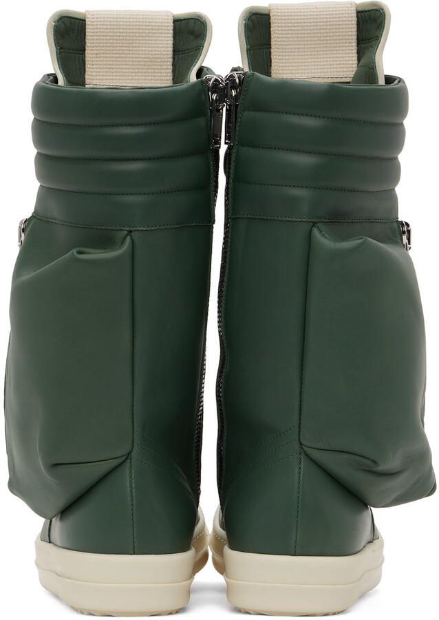Rick Owens Green Cargobasket Sneakers - Picture 5