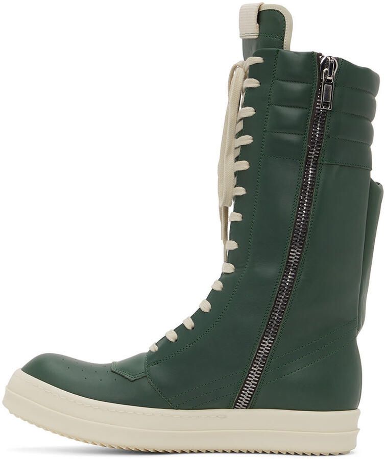 Rick Owens Green Cargobasket Sneakers - Picture 2
