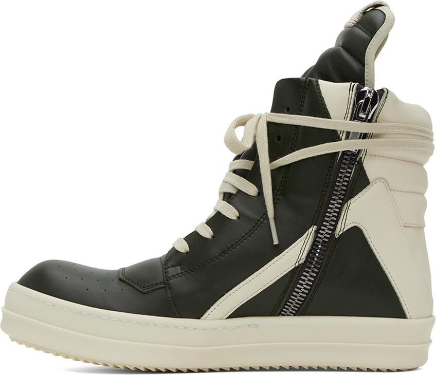Rick Owens Green Geobasket Sneakers - Picture 3