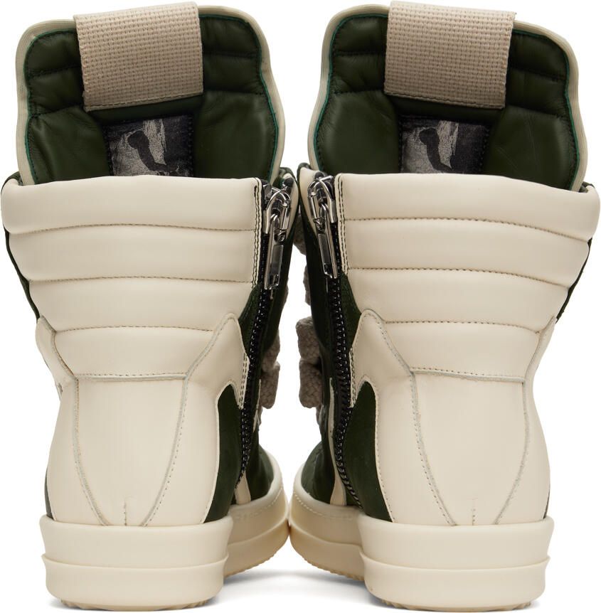 Rick Owens Green Geobasket Sneakers