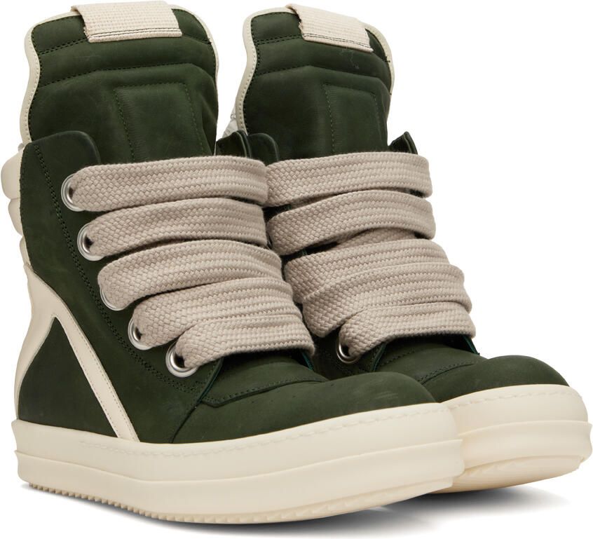 Rick Owens Green Geobasket Sneakers - Picture 2