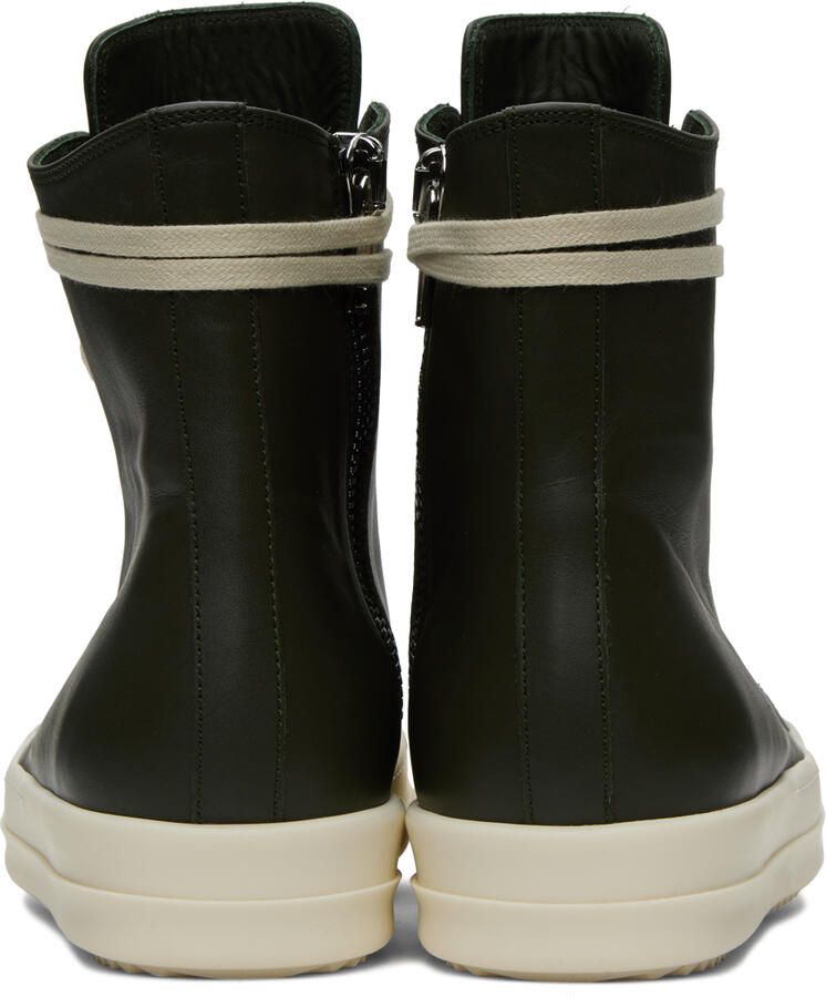 Rick Owens Green High Sneakers - Picture 5