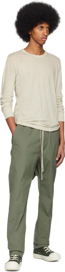 Rick Owens Green Nubuck High Sneakers - Picture 4