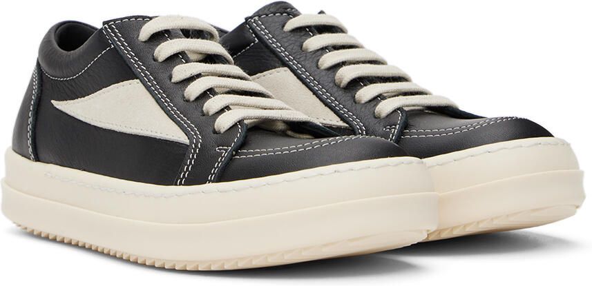 Rick Owens Kids Black & Off-White Vintage Sneakers - Picture 2