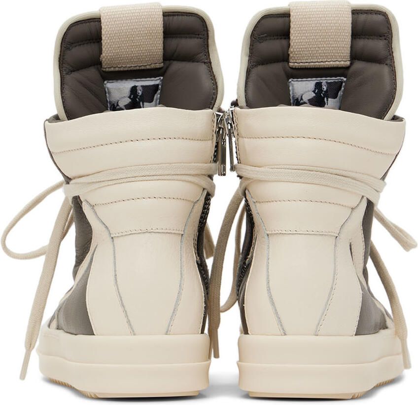 Rick Owens Kids Gray & Off-White Geobasket Sneakers