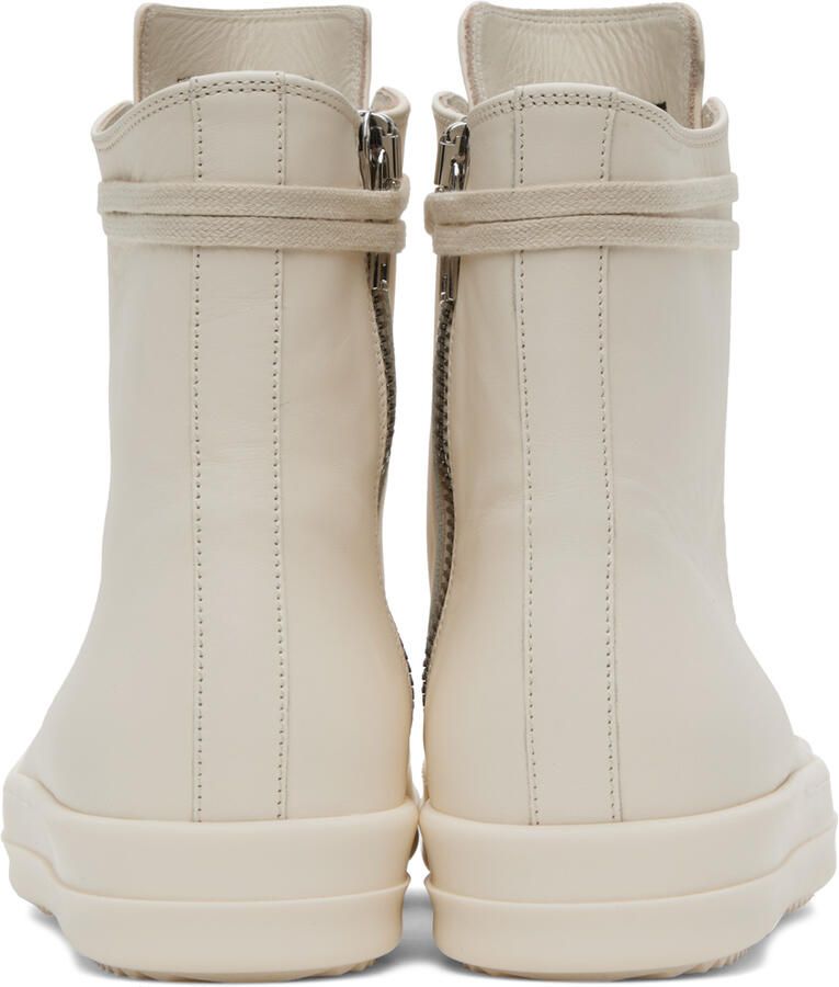 Rick Owens Off-White Leather Sneakers