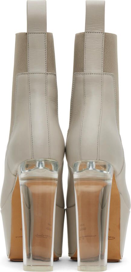 Rick Owens Off-White Minimal Grill Beatle Boots - Picture 3