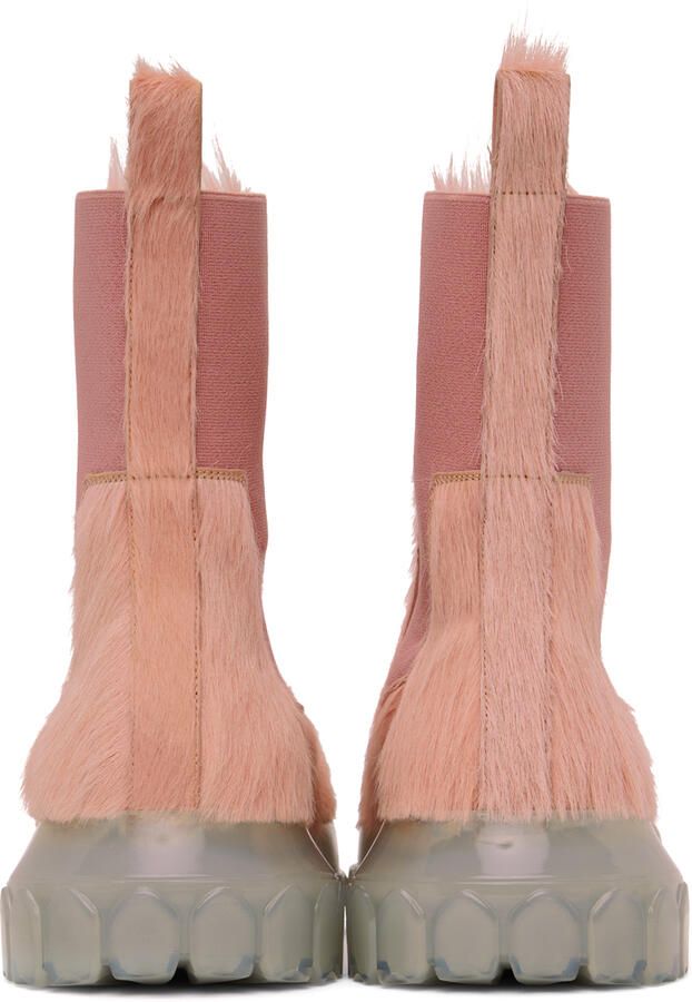 Rick Owens Pink Beatle Bozo Tractor Boots - Picture 3