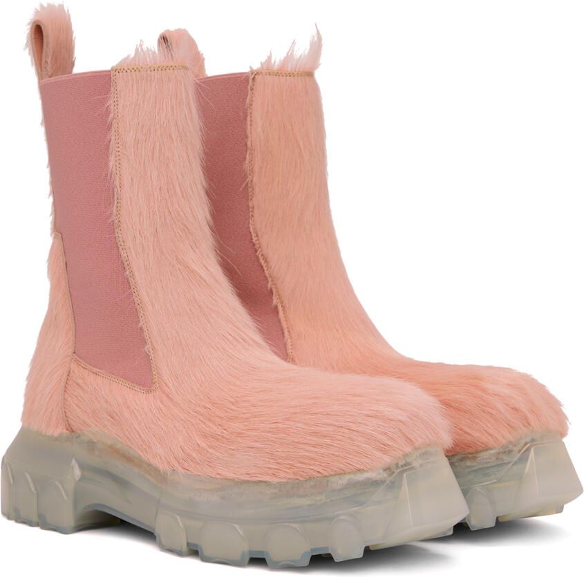 Rick Owens Pink Beatle Bozo Tractor Boots - Picture 2