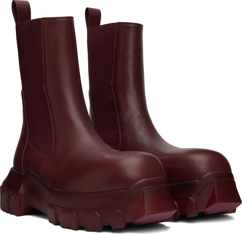 Rick Owens Pink Edfu Beatle Bozo Tractor Chelsea Boots