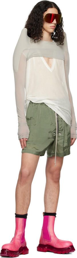 Rick Owens Pink Edfu Beatle Bozo Tractor Chelsea Boots - Picture 4