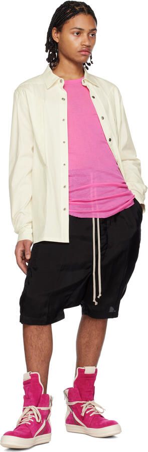 Rick Owens Pink Geobasket Sneakers - Picture 4