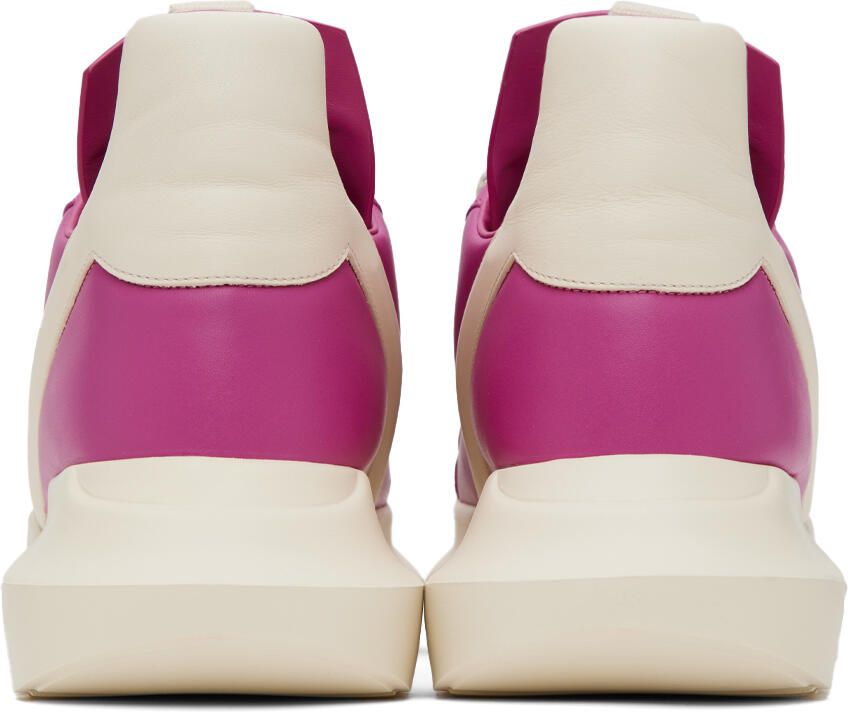 Rick Owens Pink Zip-Up Sneakers - Picture 3
