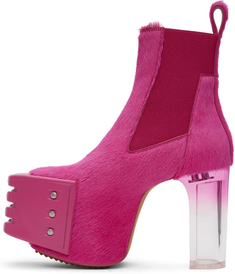 Rick Owens Pink Grilled Boots
