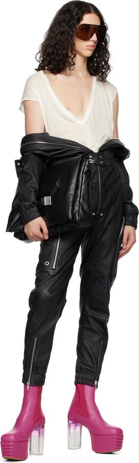 Rick Owens Pink Minimal Grill Platform Chelsea Boots - Picture 4