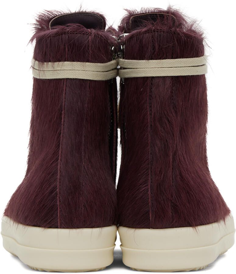 Rick Owens Purple Fur Sneakers