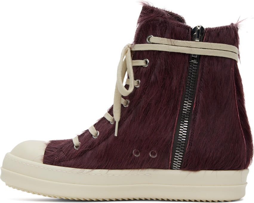 Rick Owens Purple Fur Sneakers - Picture 3