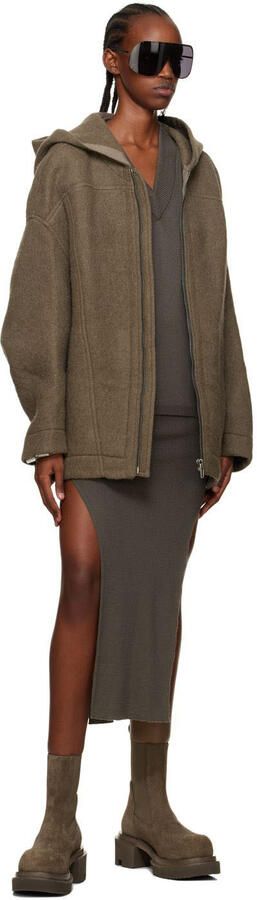 Rick Owens Taupe Beatle Bogun Boots - Picture 4