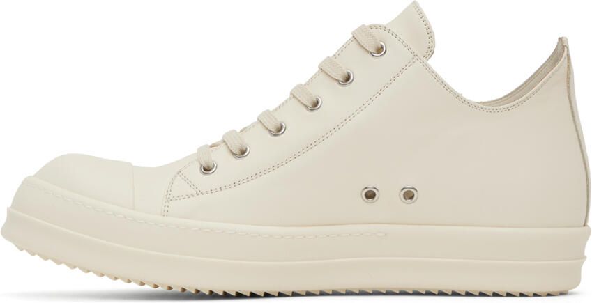 Rick Owens White Low Sneakers - Picture 3
