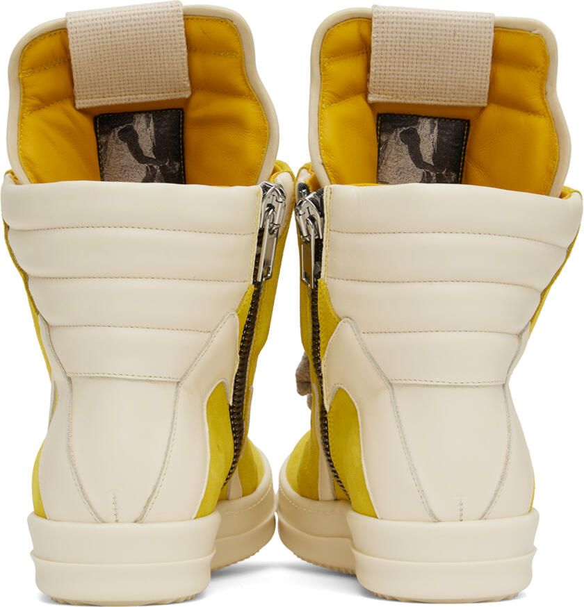 Rick Owens Yellow Geobasket Sneakers