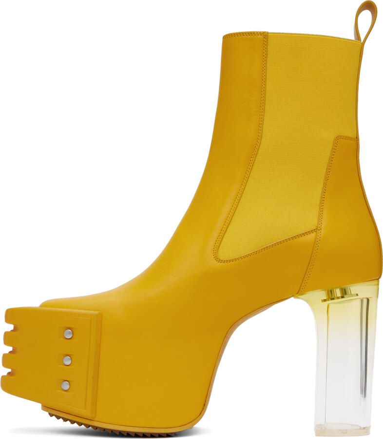 Rick Owens Yellow Grilled Boots