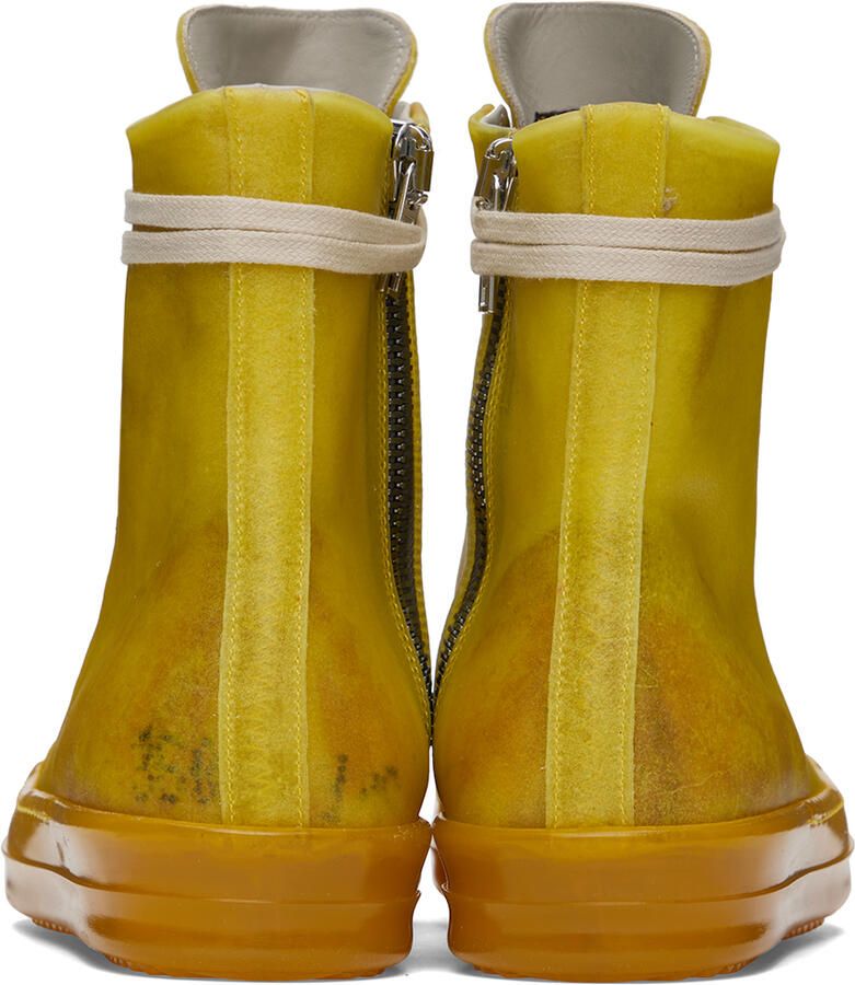Rick Owens Yellow Transparent Sneakers
