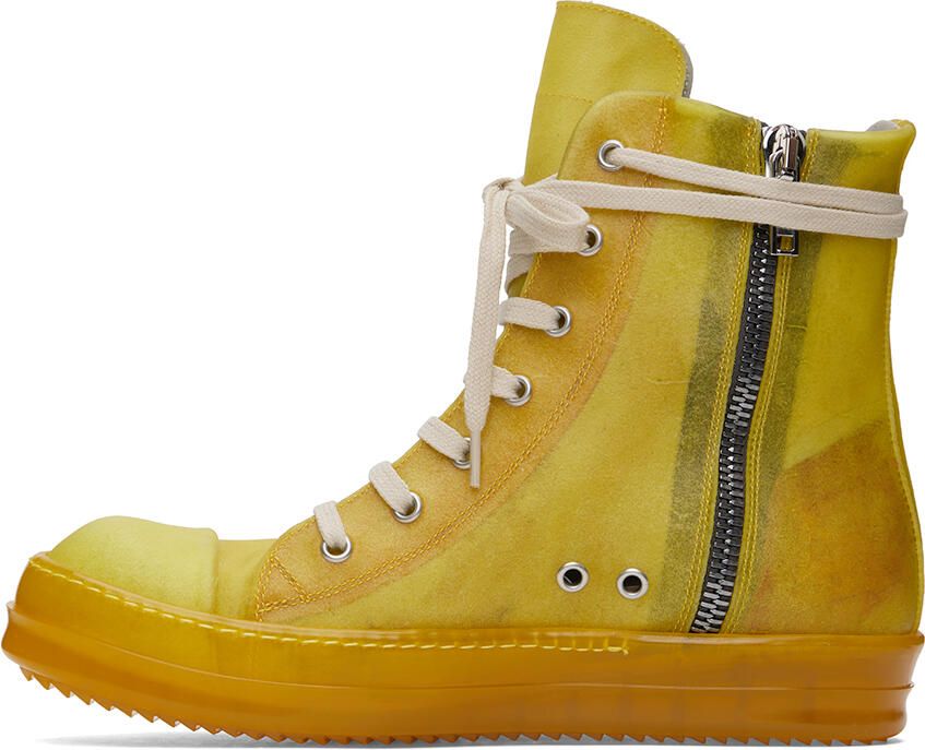 Rick Owens Yellow Transparent Sneakers - Picture 3
