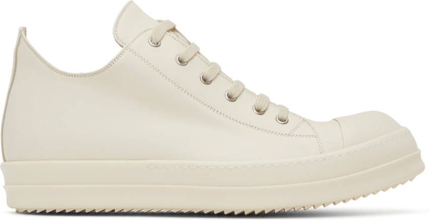 Rick Owens White Low Sneakers - Picture 2
