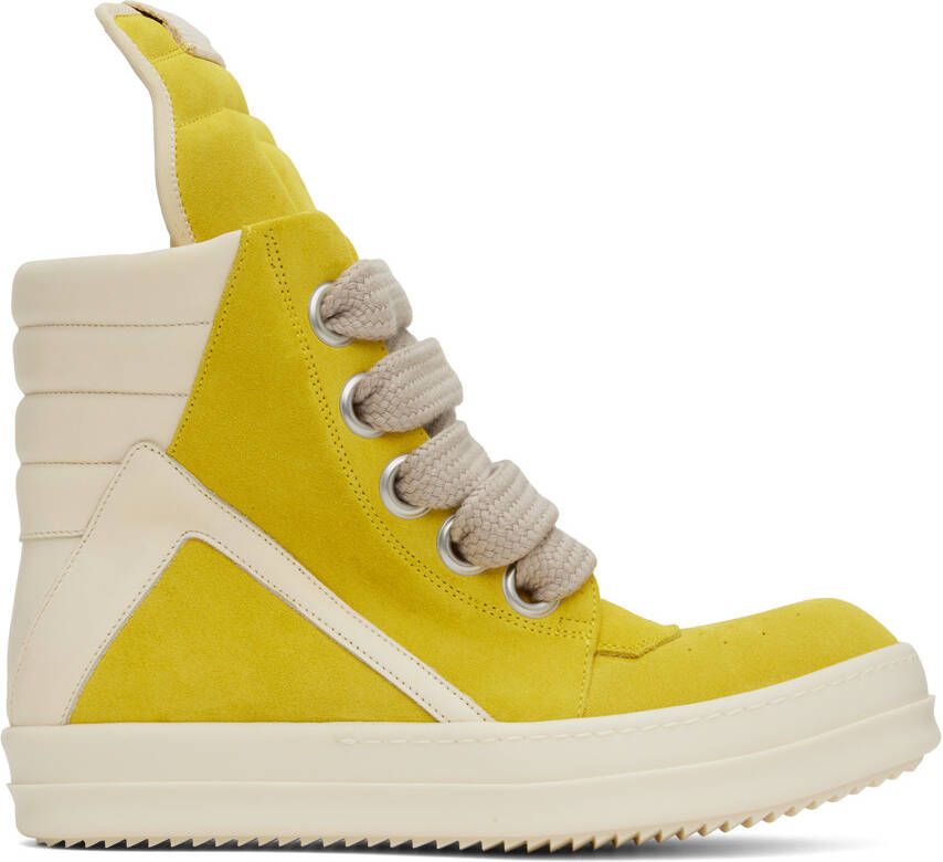 Rick Owens Yellow Geobasket Sneakers - Picture 5
