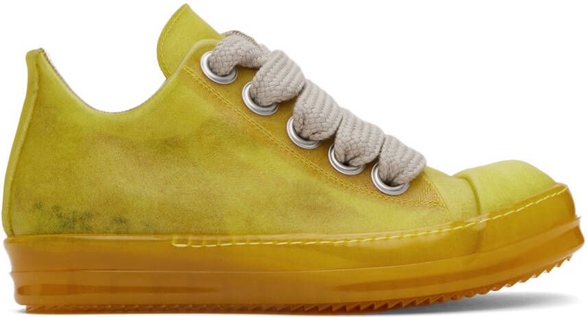 Rick Owens Yellow Low Sneakers - Picture 5