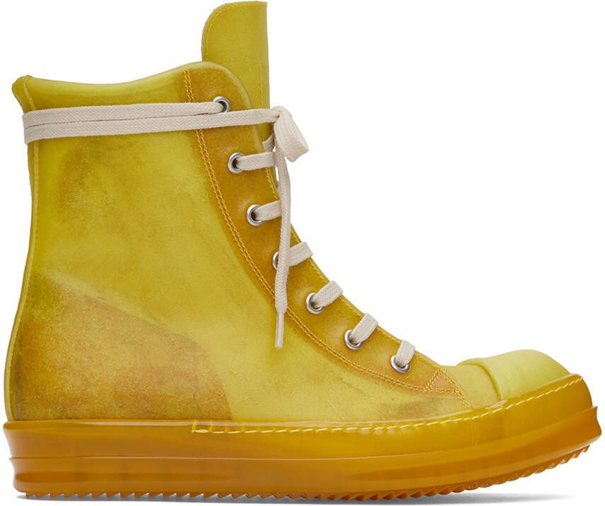 Rick Owens Yellow Transparent Sneakers - Picture 5