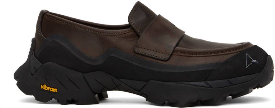 ROA Brown Printed Loafers - Picture 5