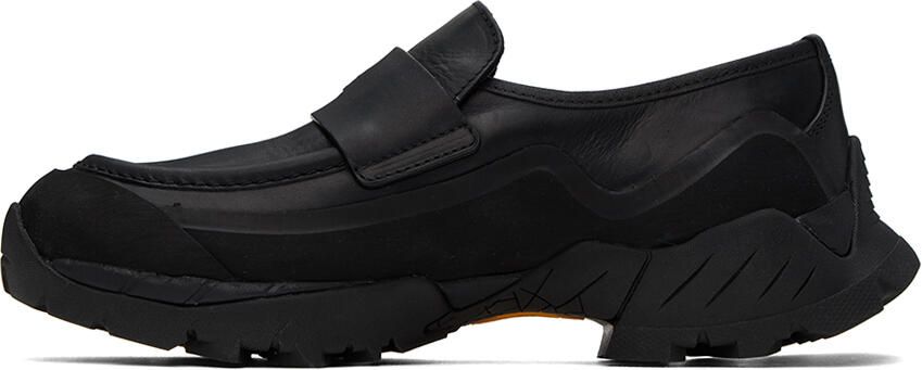 ROA Black Slip-On Loafers - Picture 3