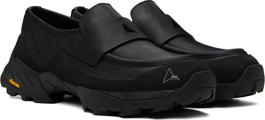 ROA Black Slip-On Loafers - Picture 2